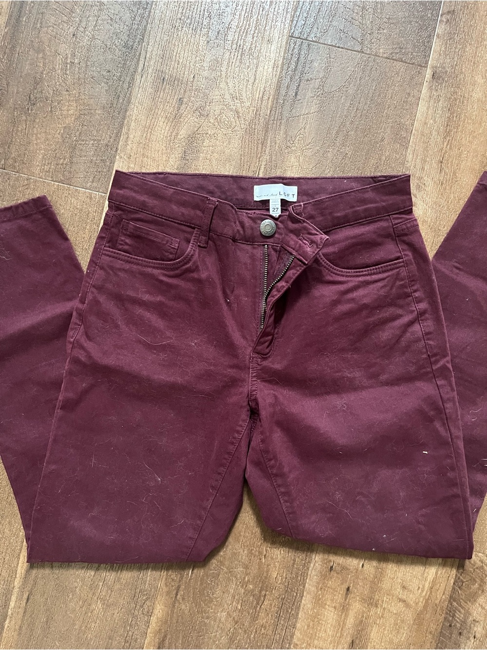 LOFT Skinny Pants in Plum Purple Waist 27P